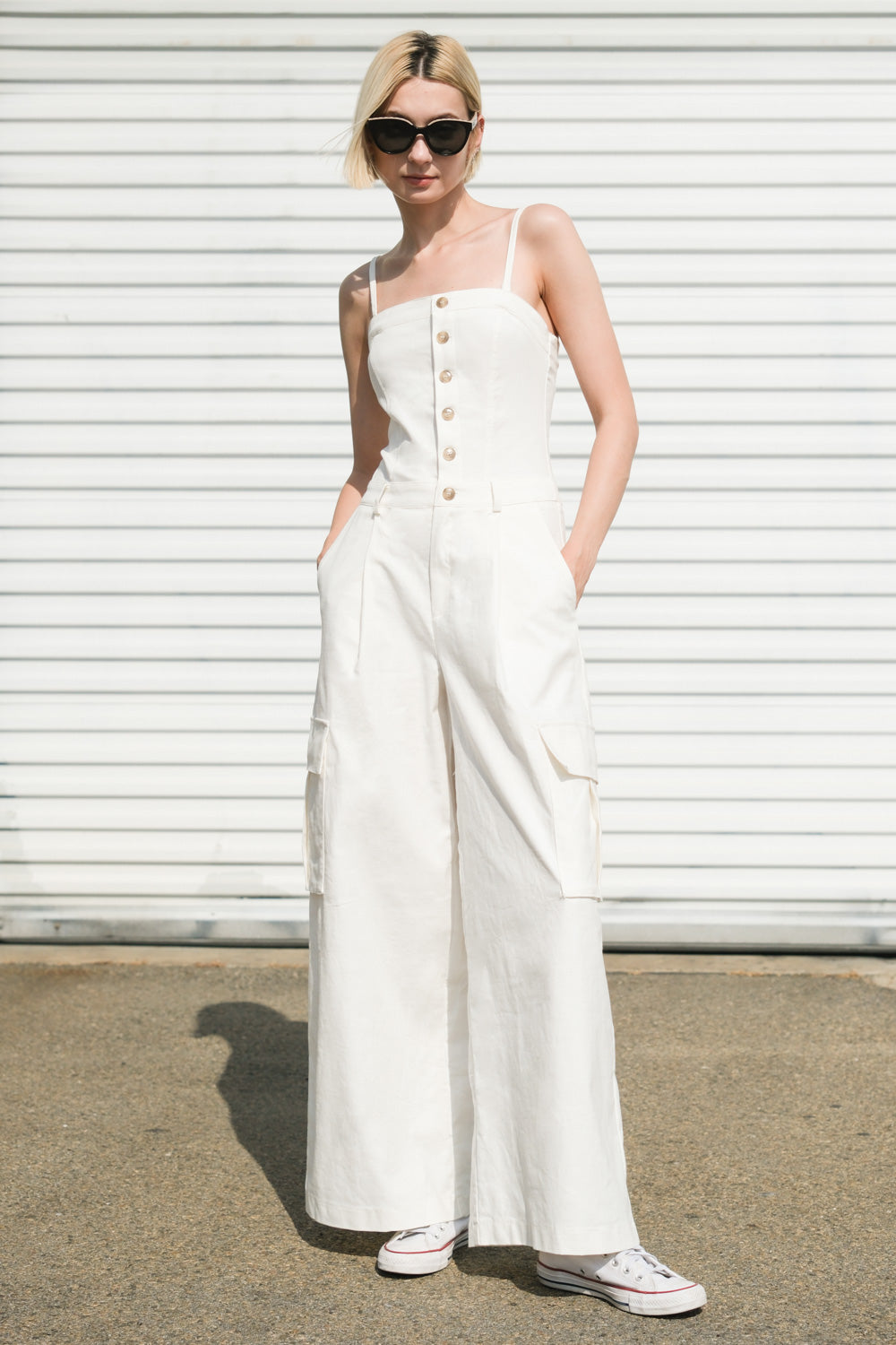 ROYAL AFFAIR WOVEN JUMPSUIT