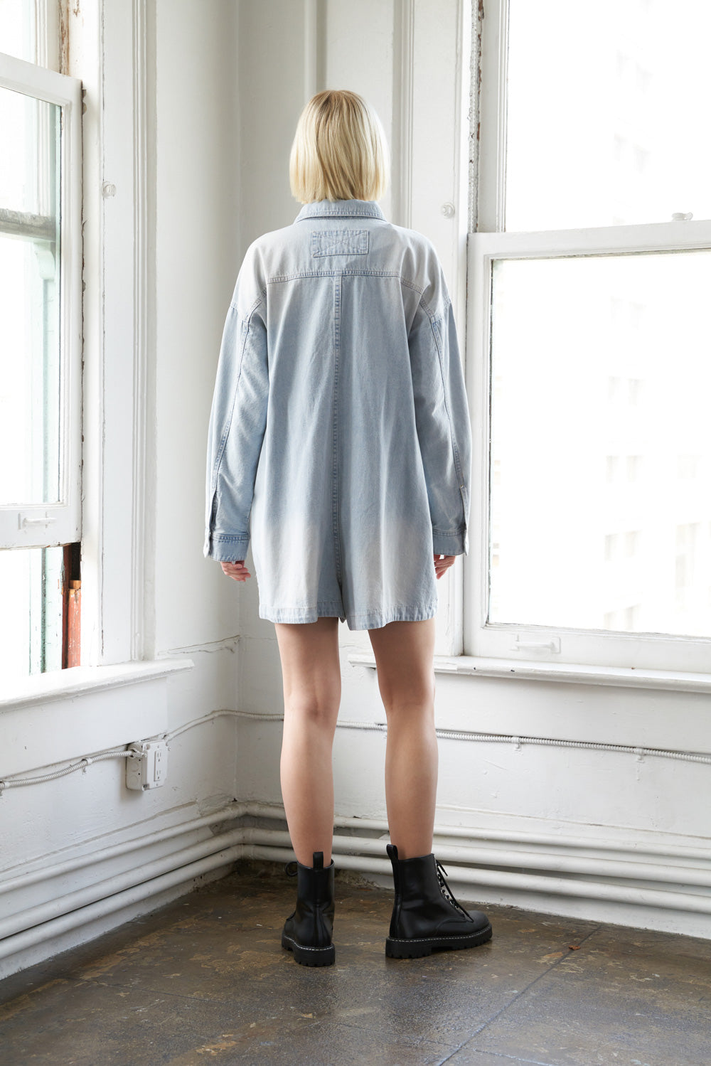 TURNING POINT DENIM ROMPER Flying Tomato