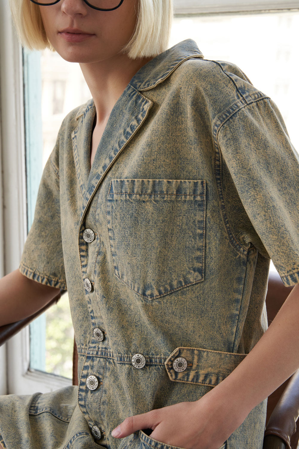 DAY IN THE LIFE DENIM ROMPER Flying Tomato