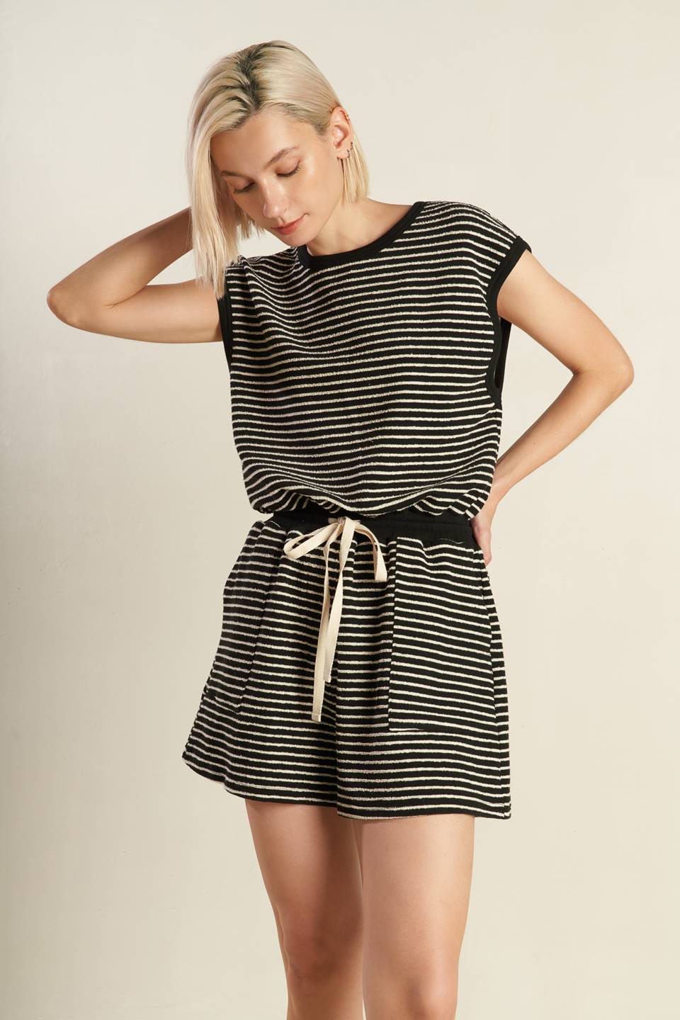 SUNSET COVE STRIP ROMPER Flying Tomato