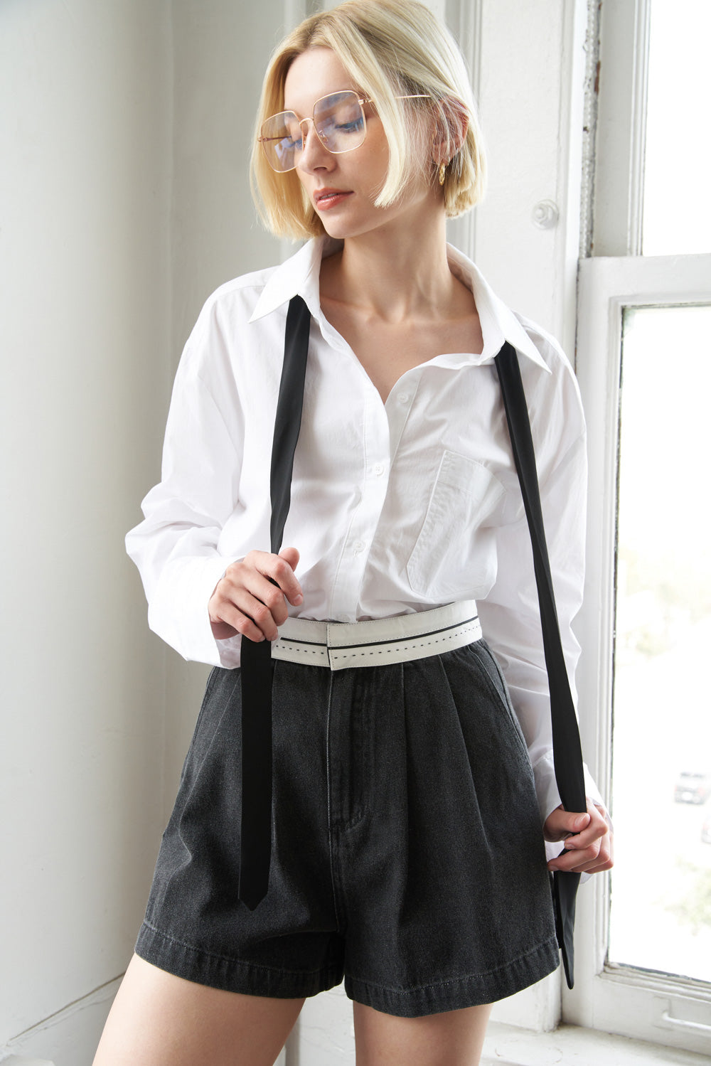 JUST THINKING ABOUT YOU DENIM SHORT Flying Tomato