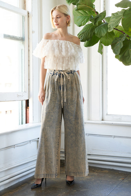 PASSING THOUGH DENIM PANTS Flying Tomato