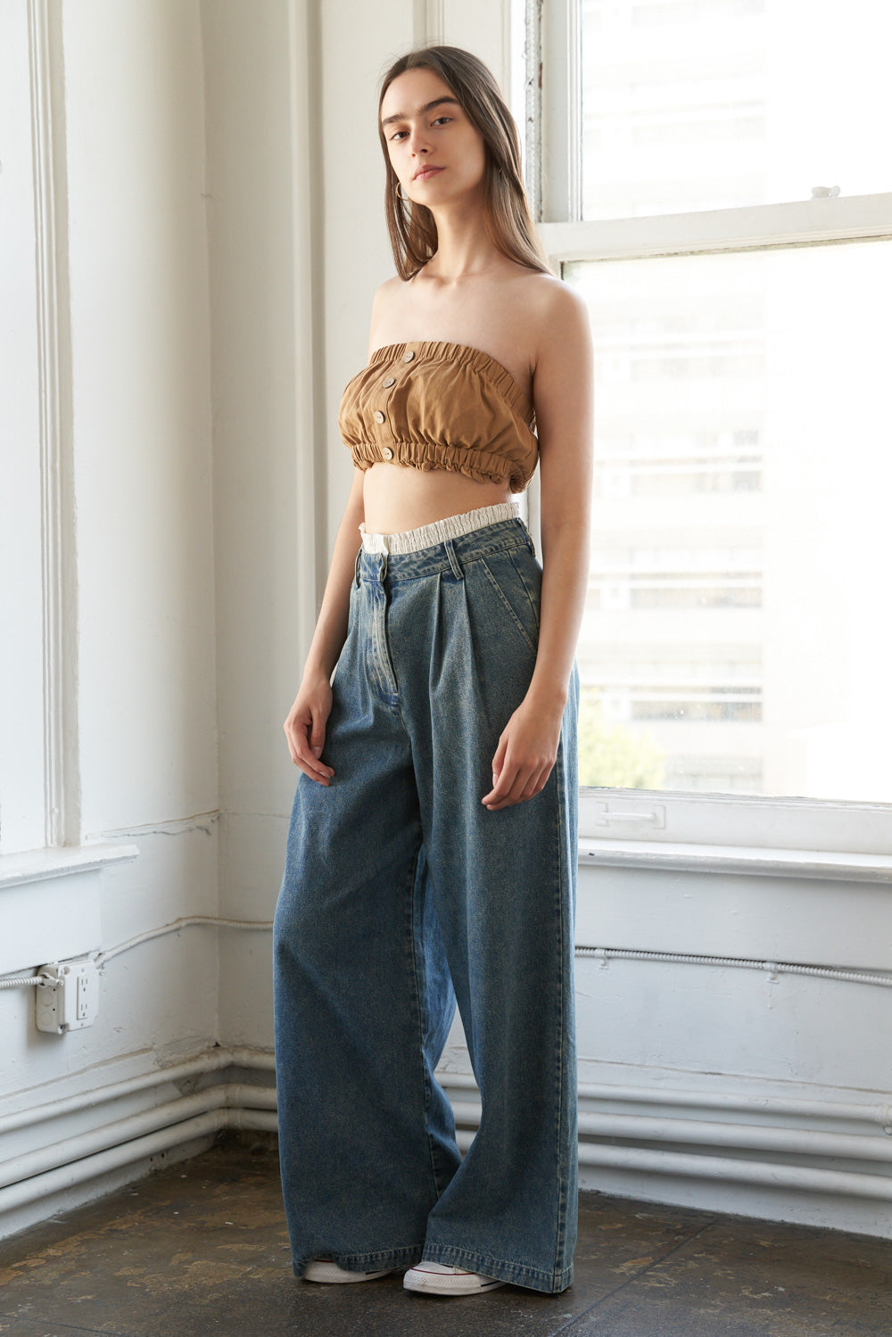 SOMEWHERE UP ABOVE DENIM PANTS Flying Tomato