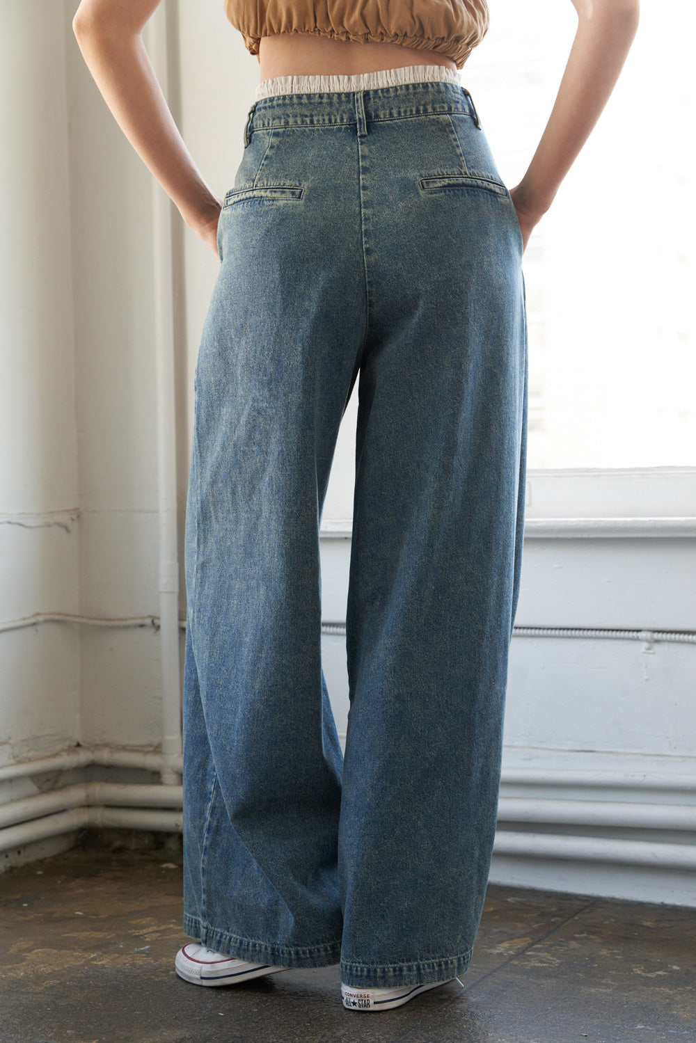 SOMEWHERE UP ABOVE DENIM PANTS Flying Tomato