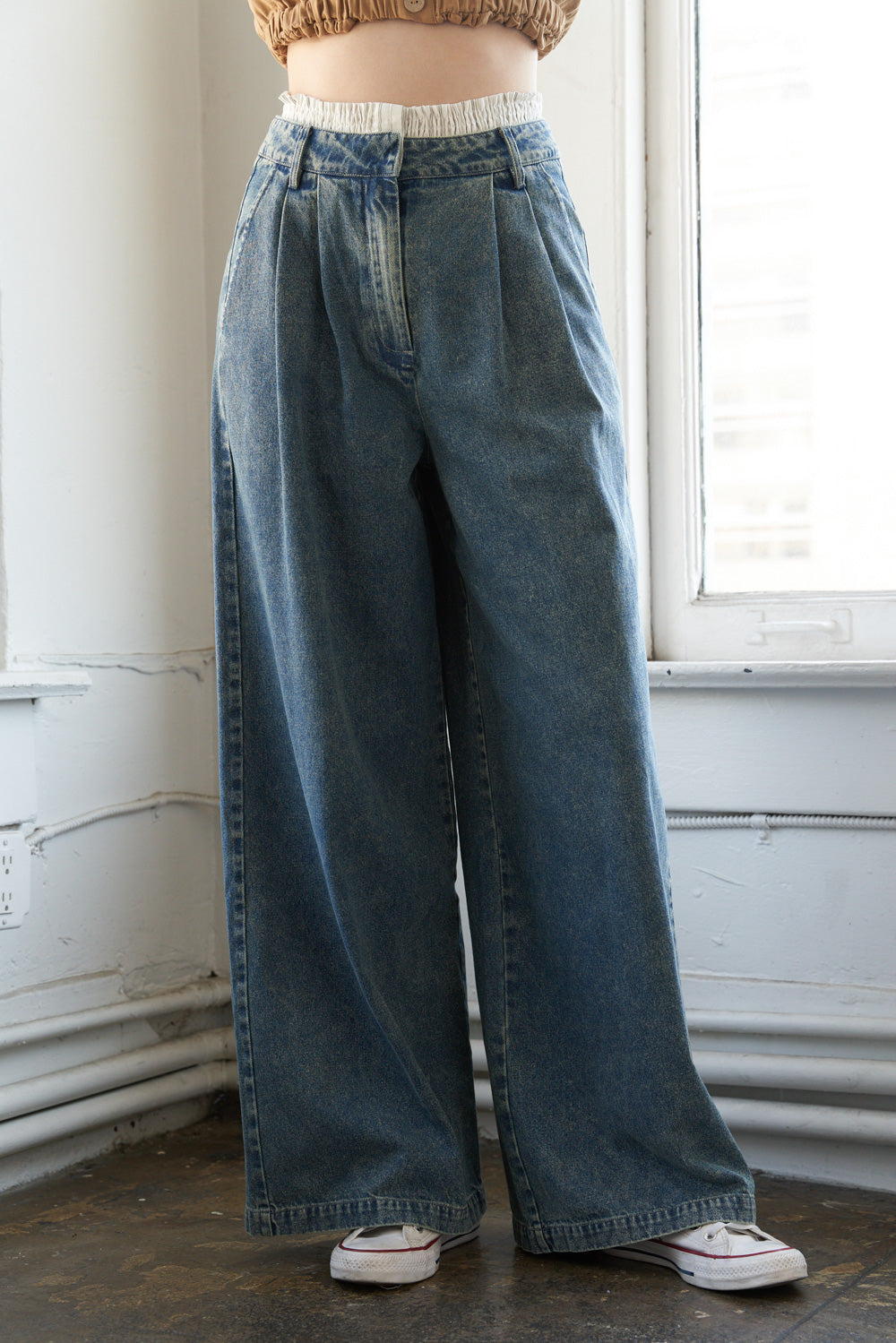 SOMEWHERE UP ABOVE DENIM PANTS Flying Tomato