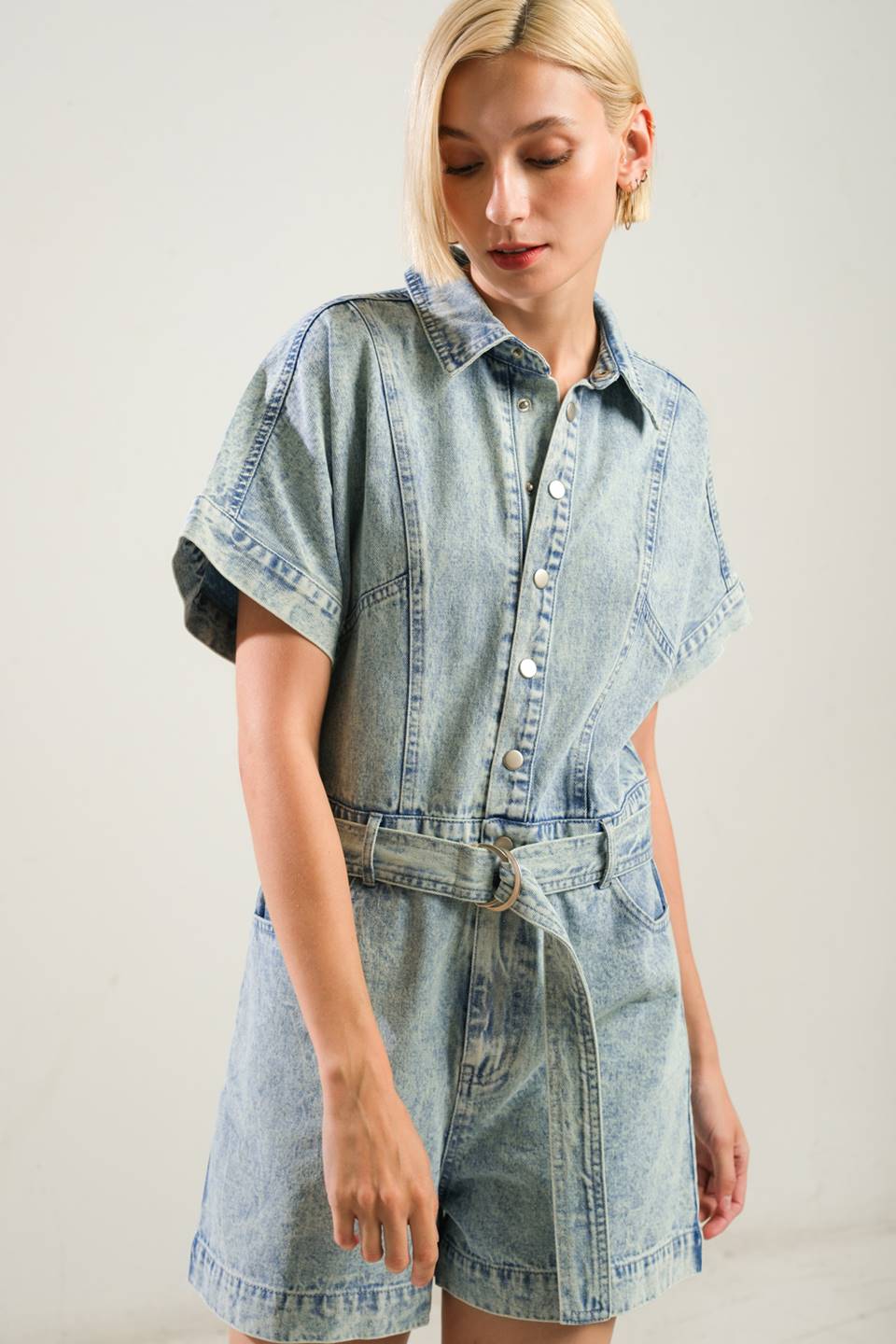 COUNTRYSIDE CHARM DENIM ROMPER Flying Tomato
