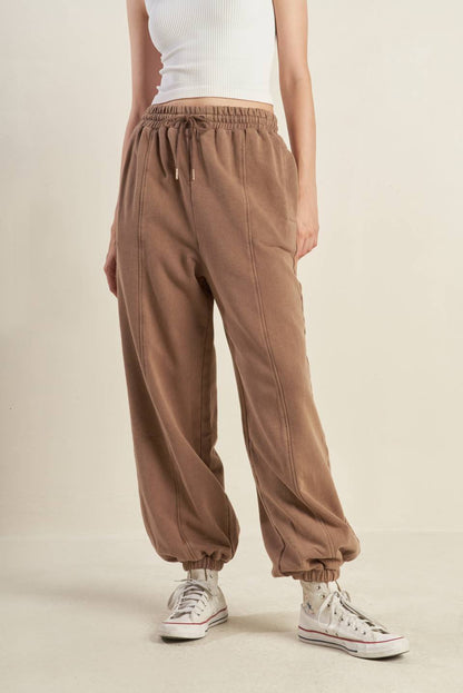 DELIGHTFUL DRAPE FRENCH TERRY JOGGER PANTS