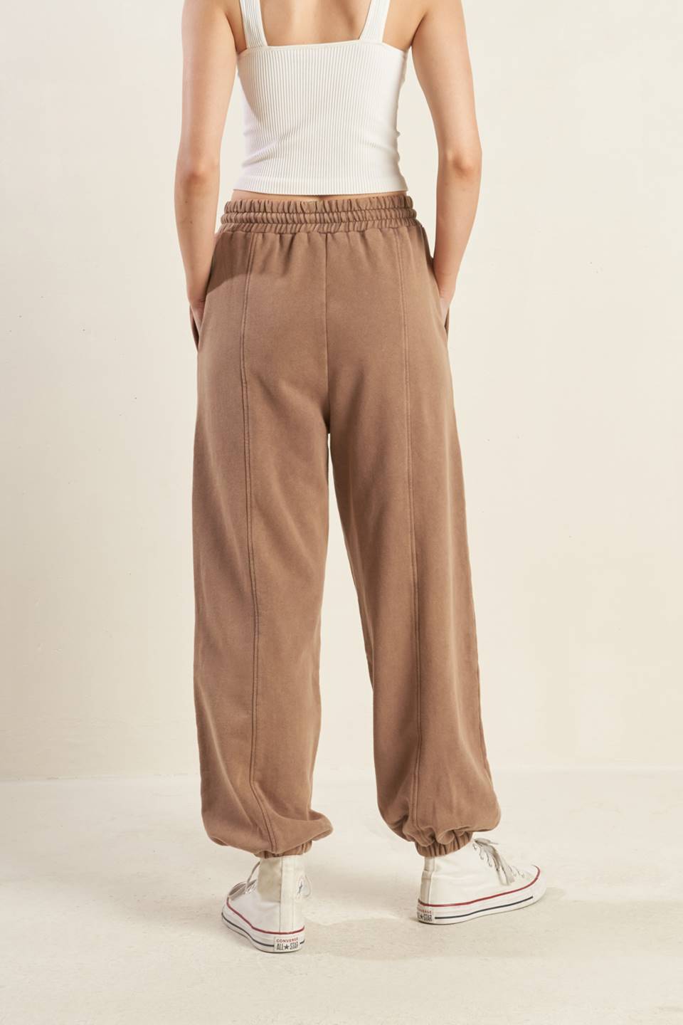 DELIGHTFUL DRAPE FRENCH TERRY JOGGER PANTS