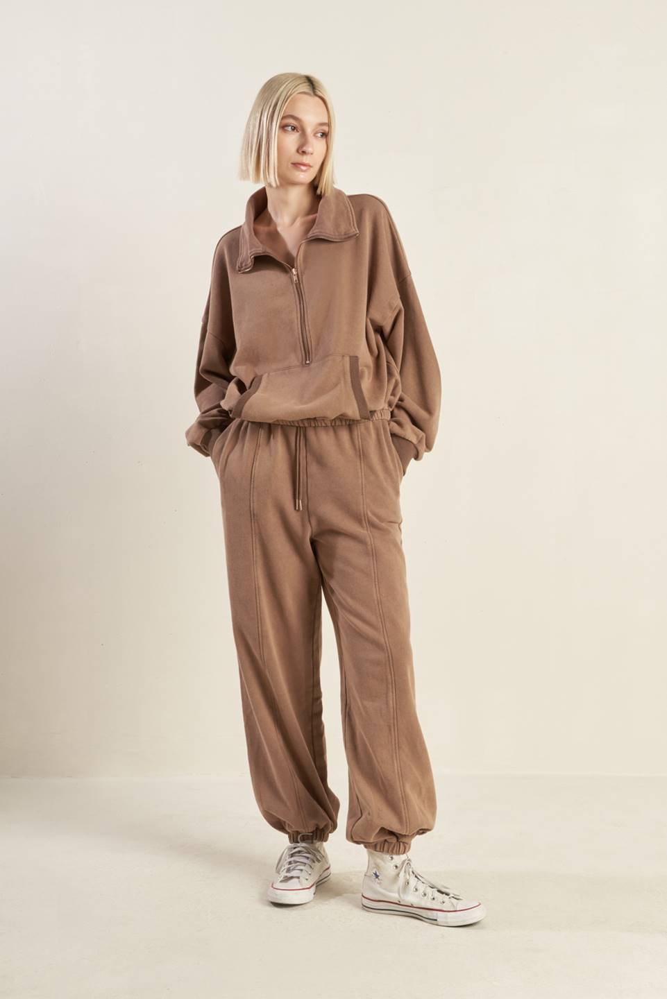 DELIGHTFUL DRAPE FRENCH TERRY JOGGER PANTS Flying Tomato