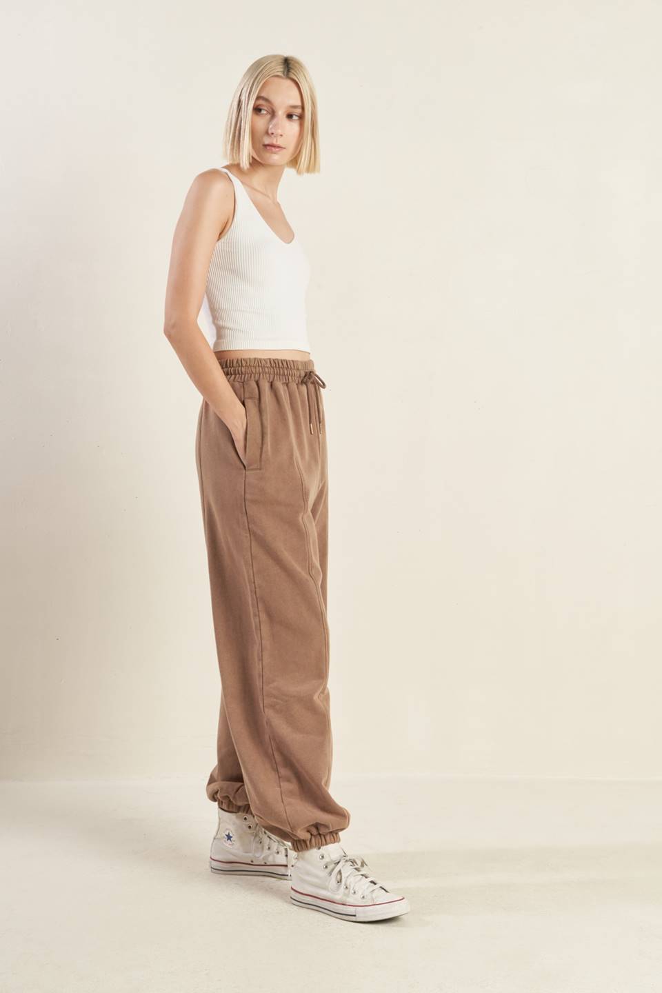 DELIGHTFUL DRAPE FRENCH TERRY JOGGER PANTS Flying Tomato