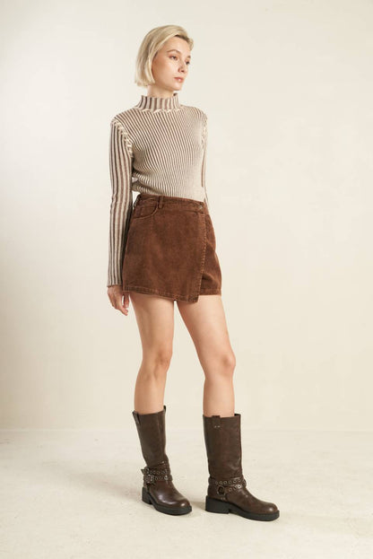 ESCAPING REALITY CORDUROY SKIRT