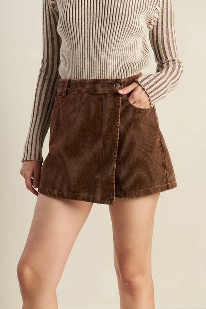 ESCAPING REALITY CORDUROY SKIRT