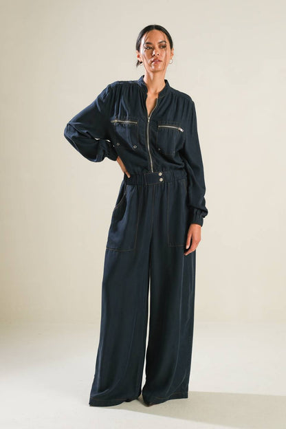 HORIZON HAVEN WOVEN JUMPSUIT