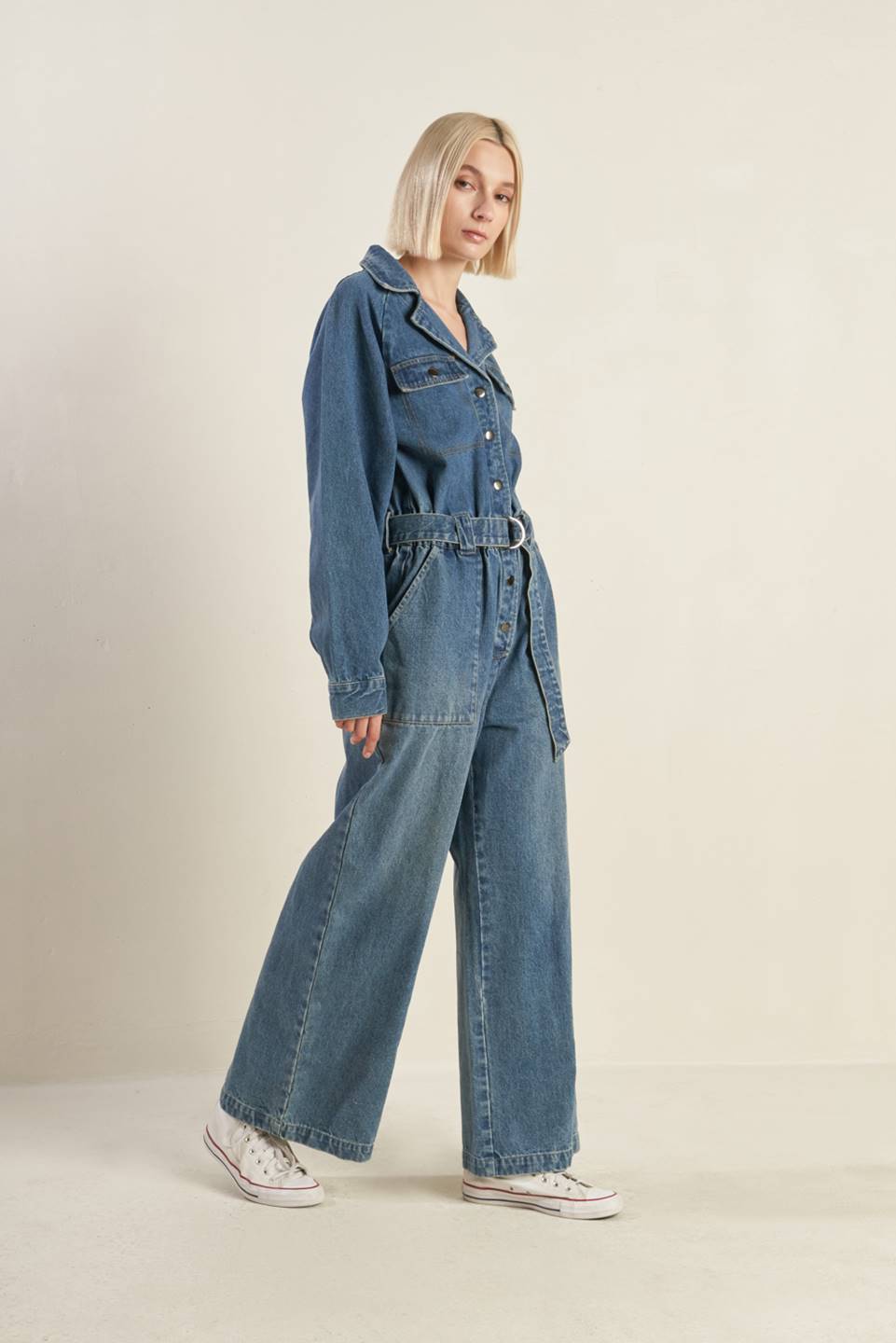 PERFECT MEET DENIM JUMPSUIT Flying Tomato