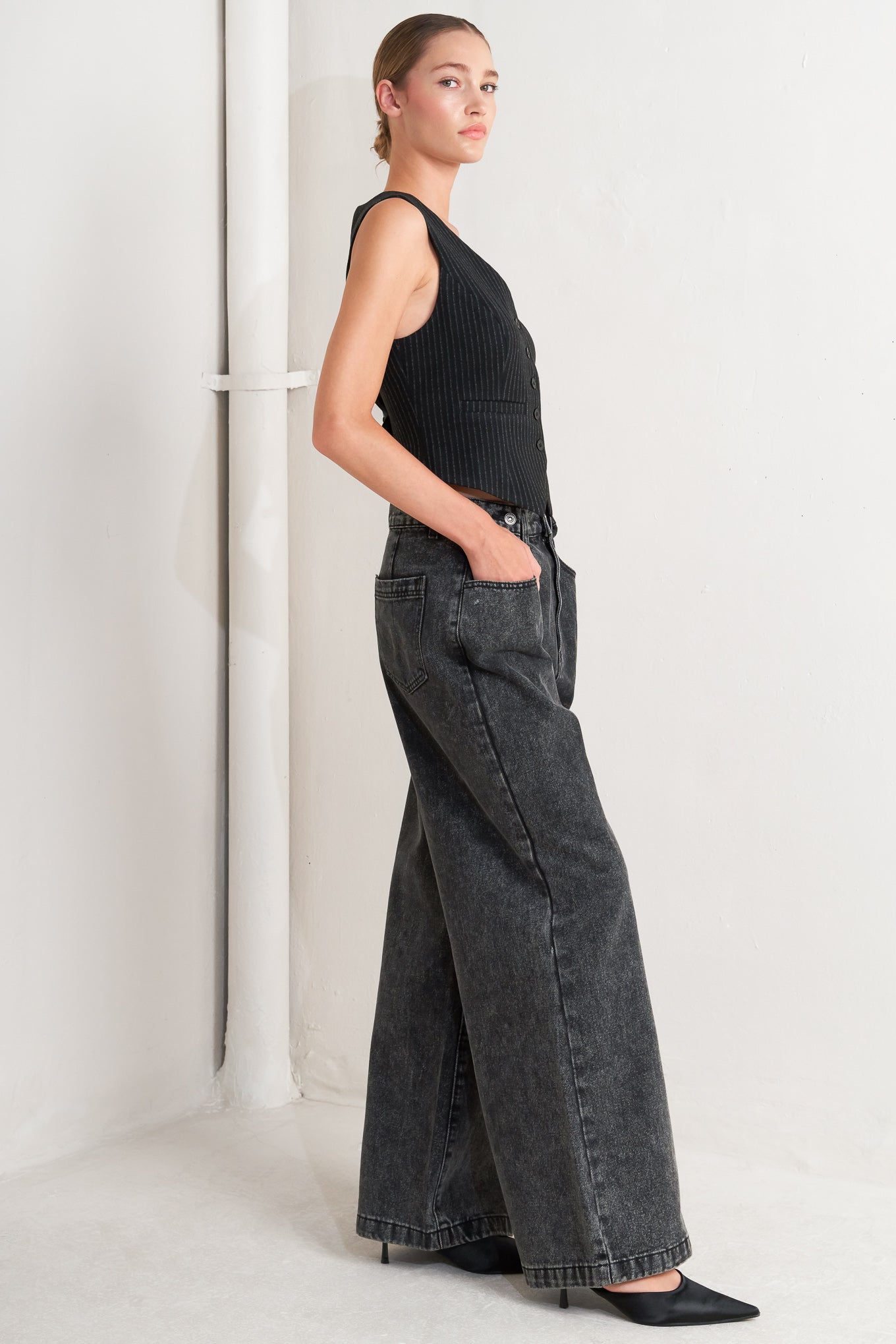 TAKE MY WORD DENIM PANTS Flying Tomato