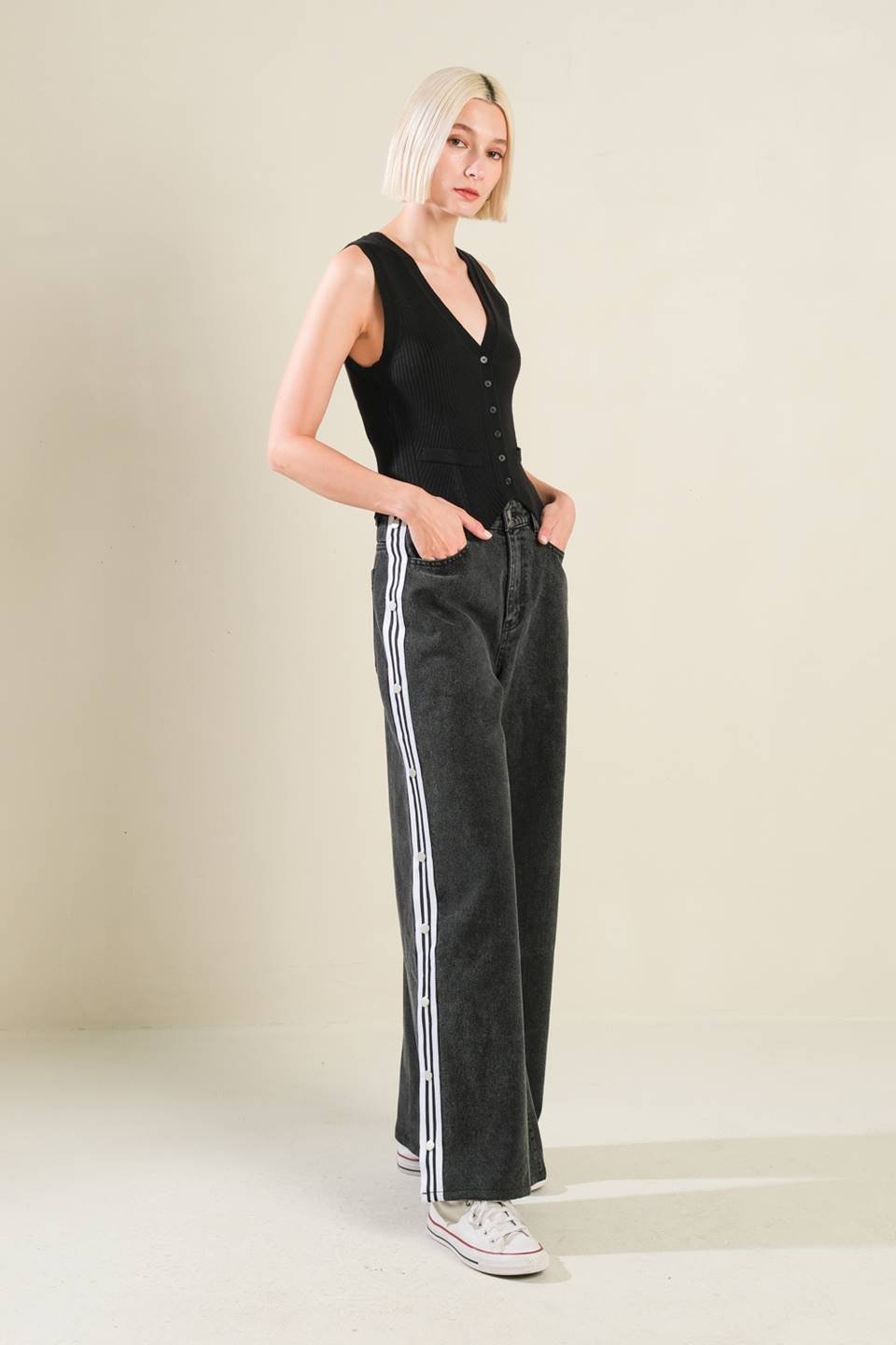 ELEGANT ELEVATION DENIM PANTS Flying Tomato