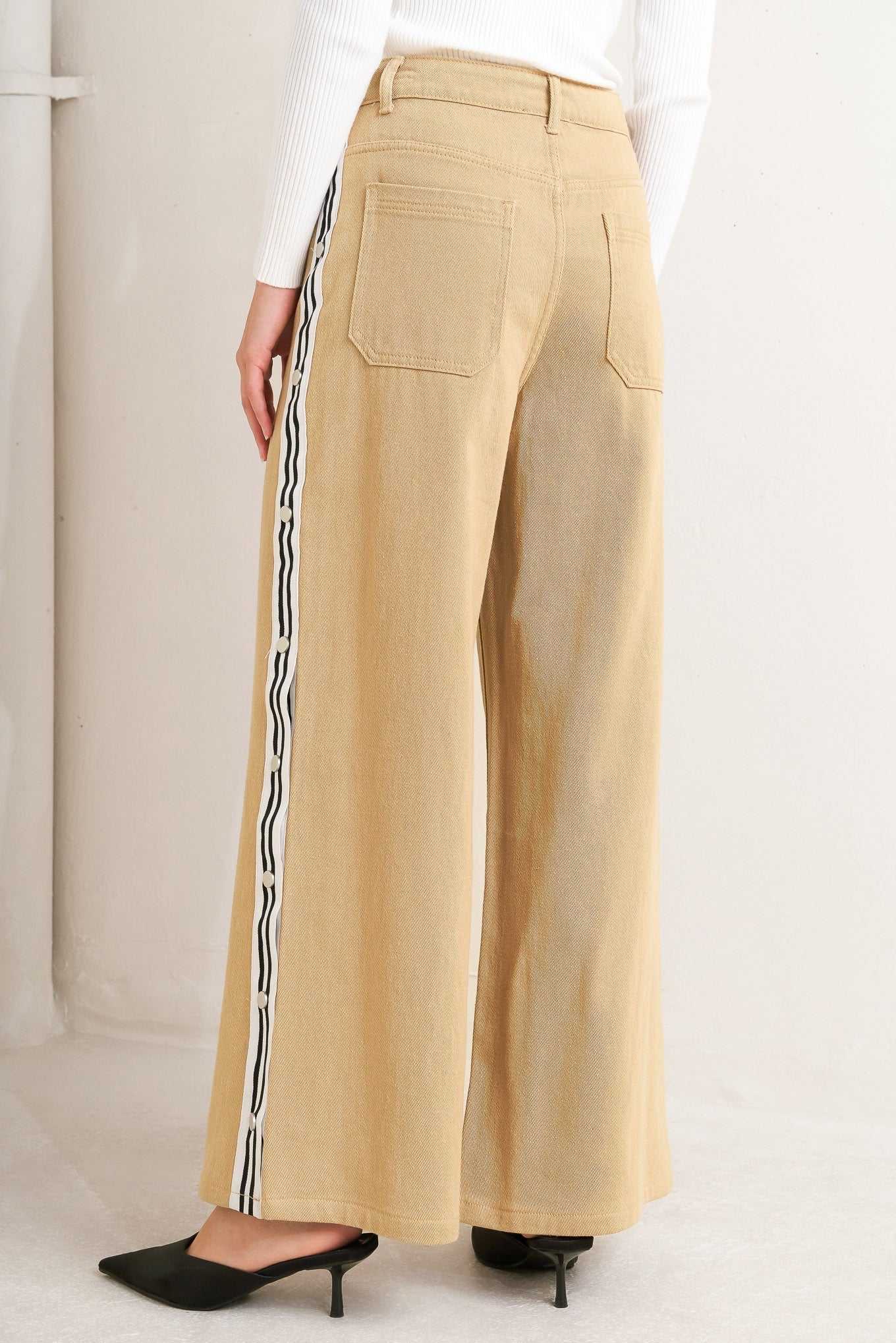 ELEGANT ELEVATION WOVEN TWILL PANTS Flying Tomato