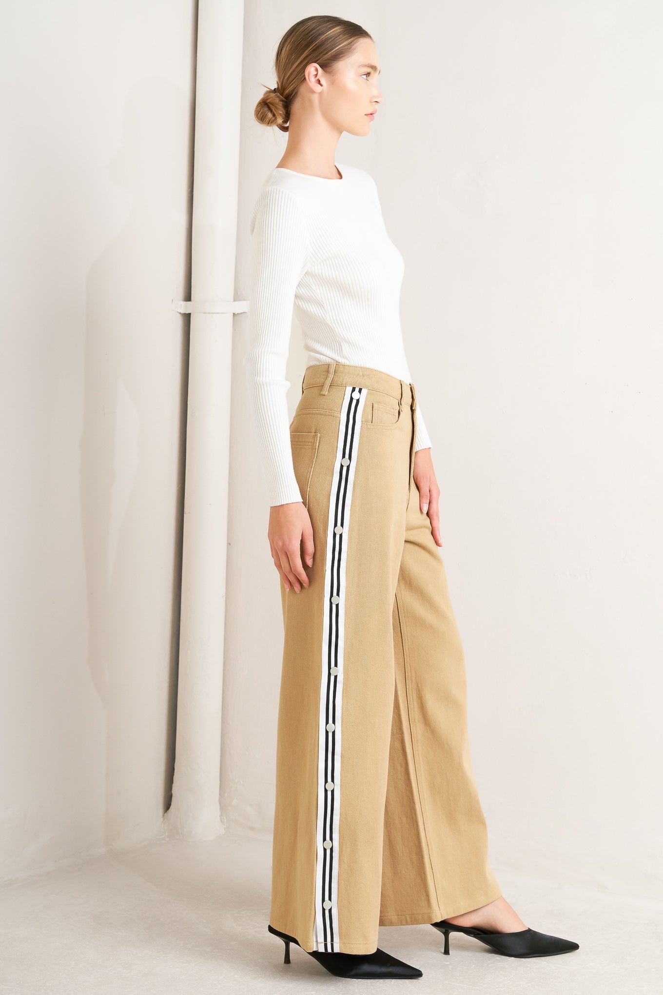 ELEGANT ELEVATION WOVEN TWILL PANTS Flying Tomato