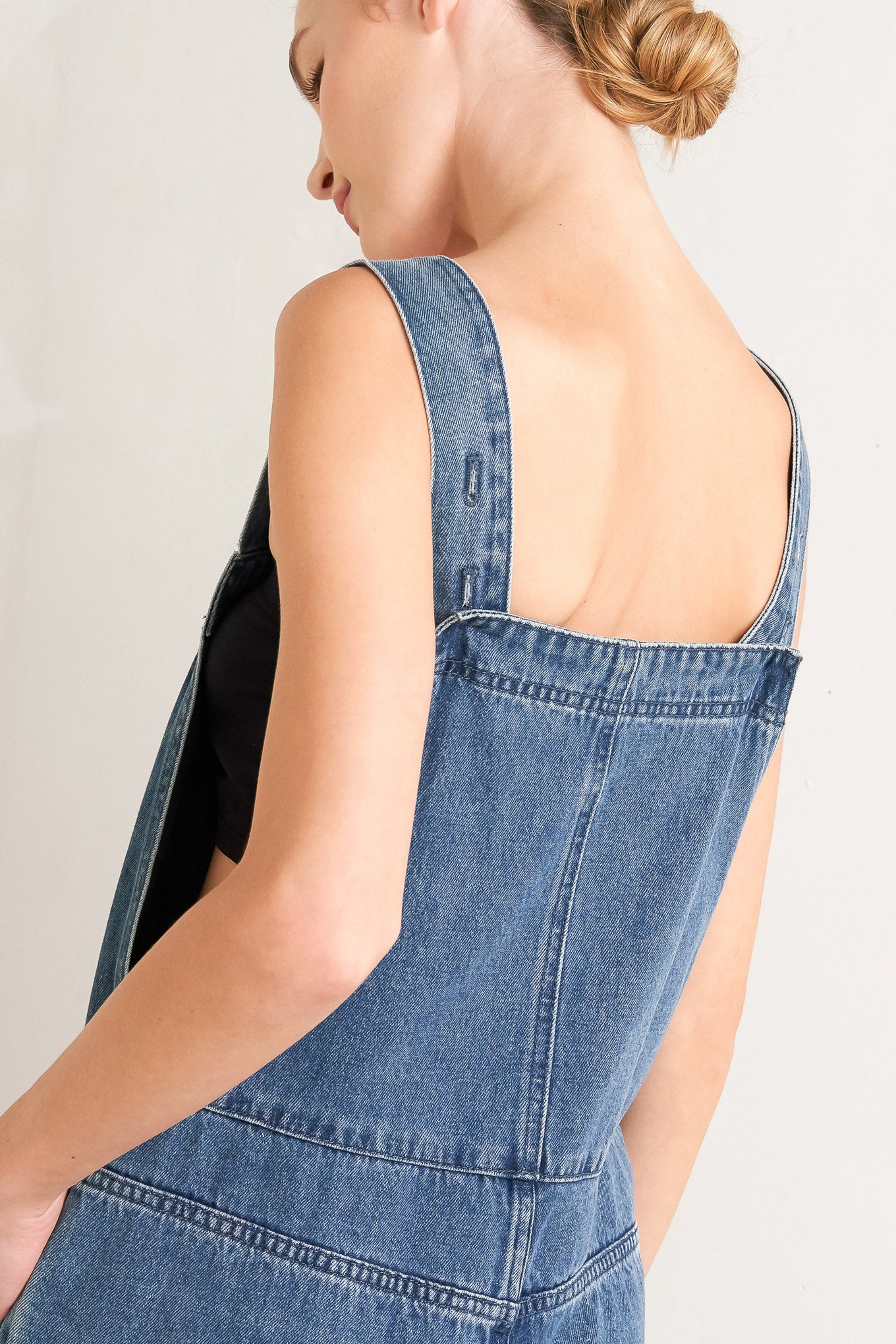 Let Me Talk Denim Cargo Pants With Washed Look Pockets Flying Tomato