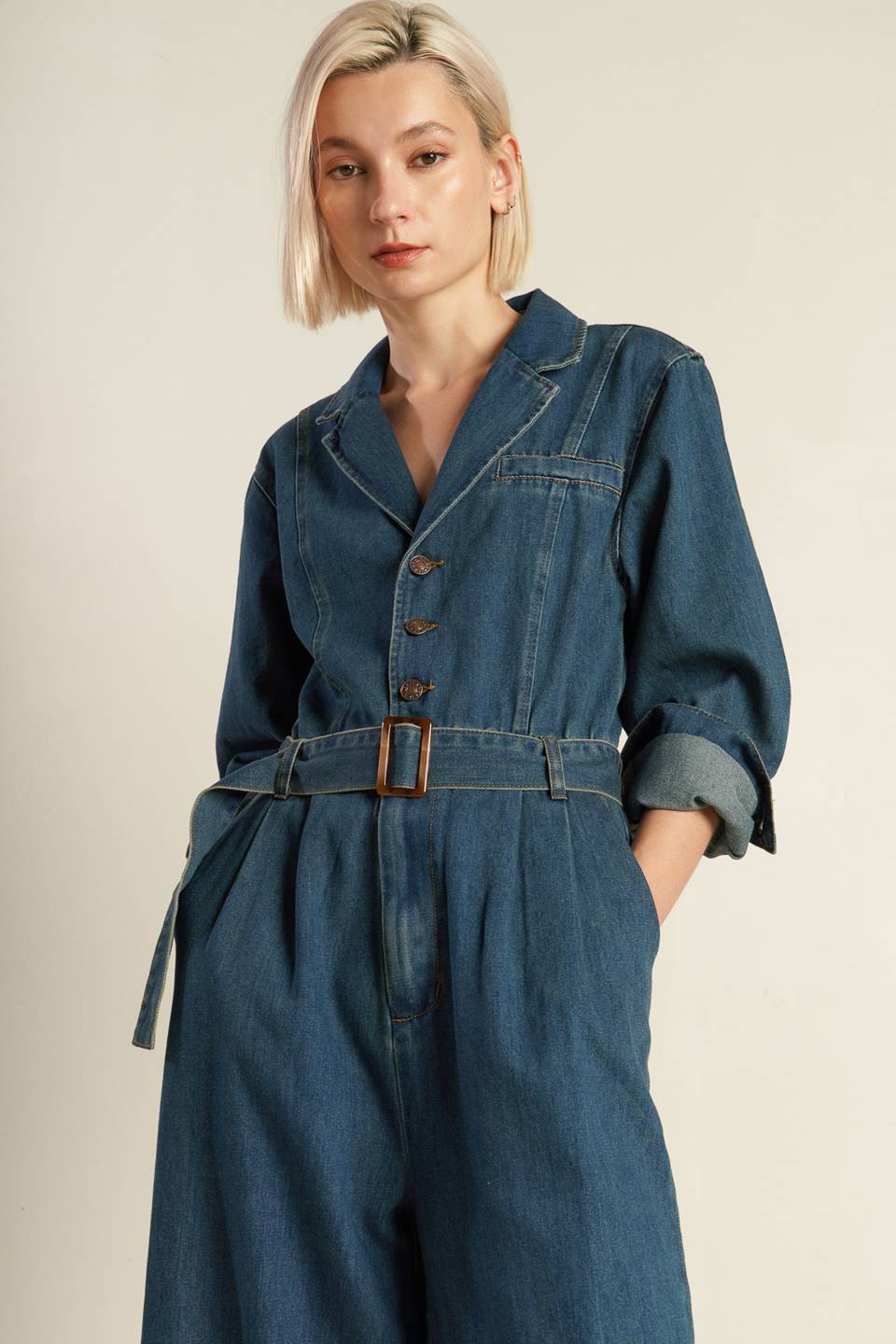 IN THE DETAILS DENIM JUMPSUIT Flying Tomato