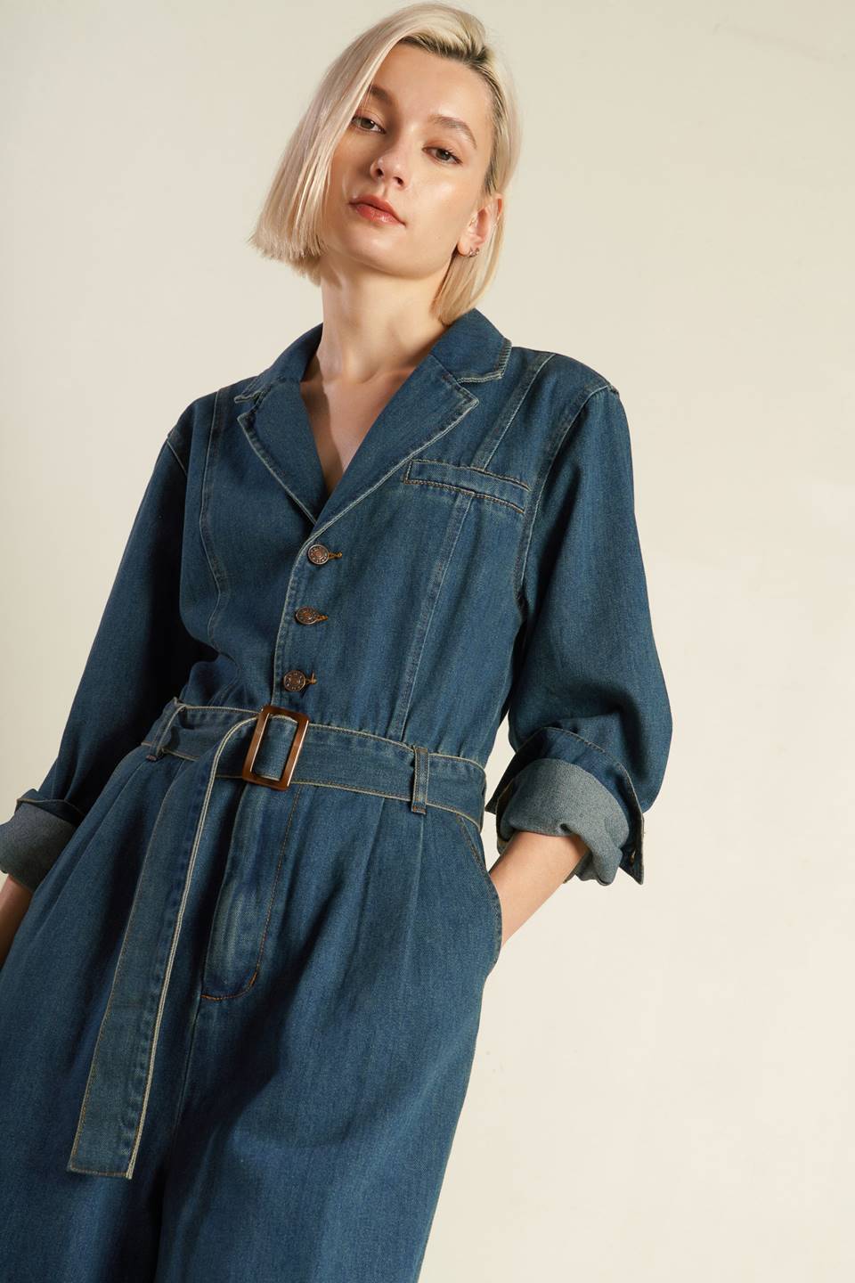 IN THE DETAILS DENIM JUMPSUIT Flying Tomato