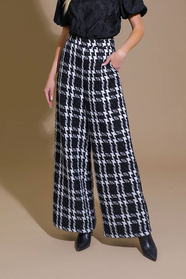 WOVEN WIDE LEG PANTS WITH POCKETS