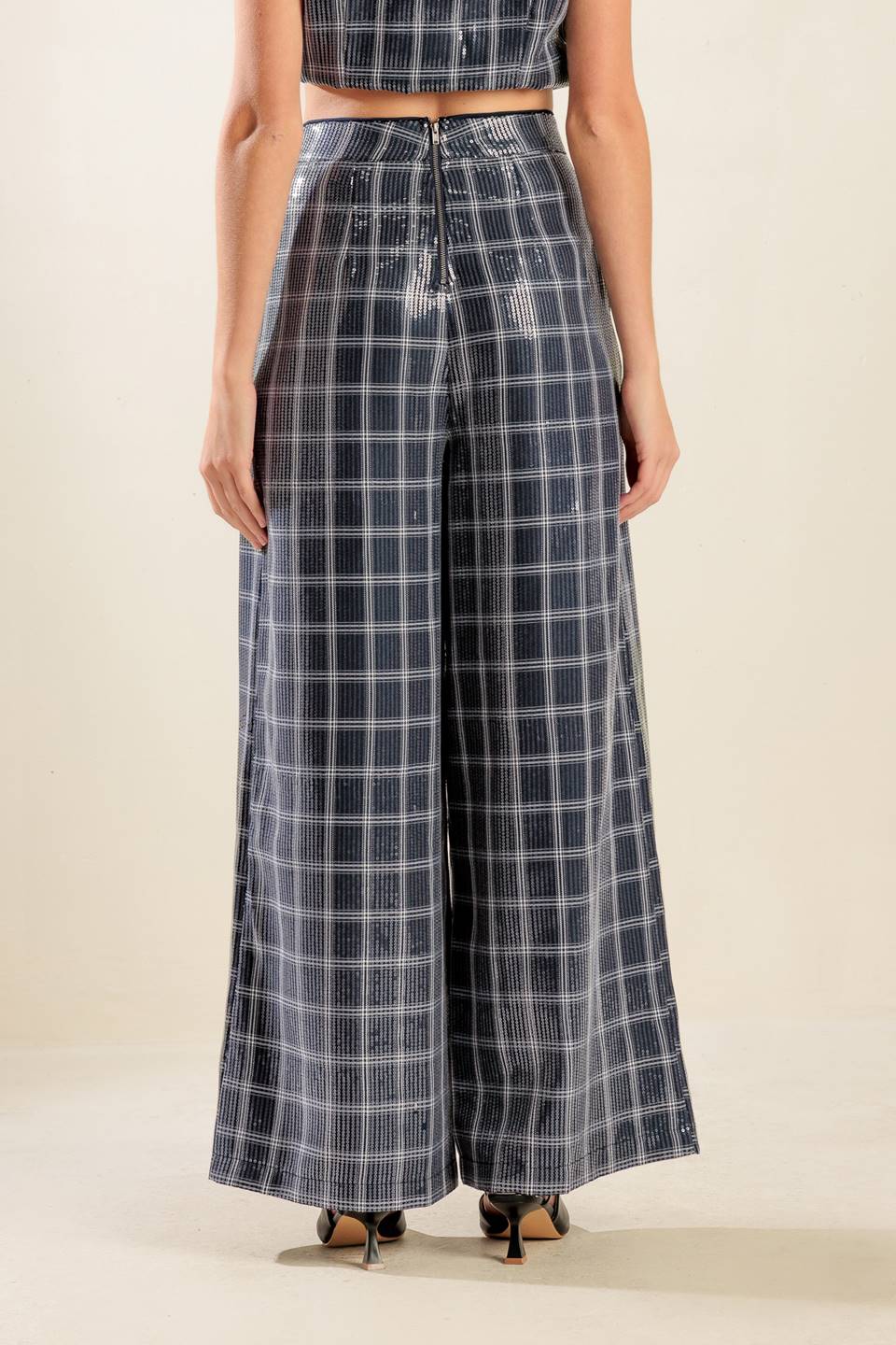 TRAVELING FAR NAVY SEQUIN PANTS Flying Tomato