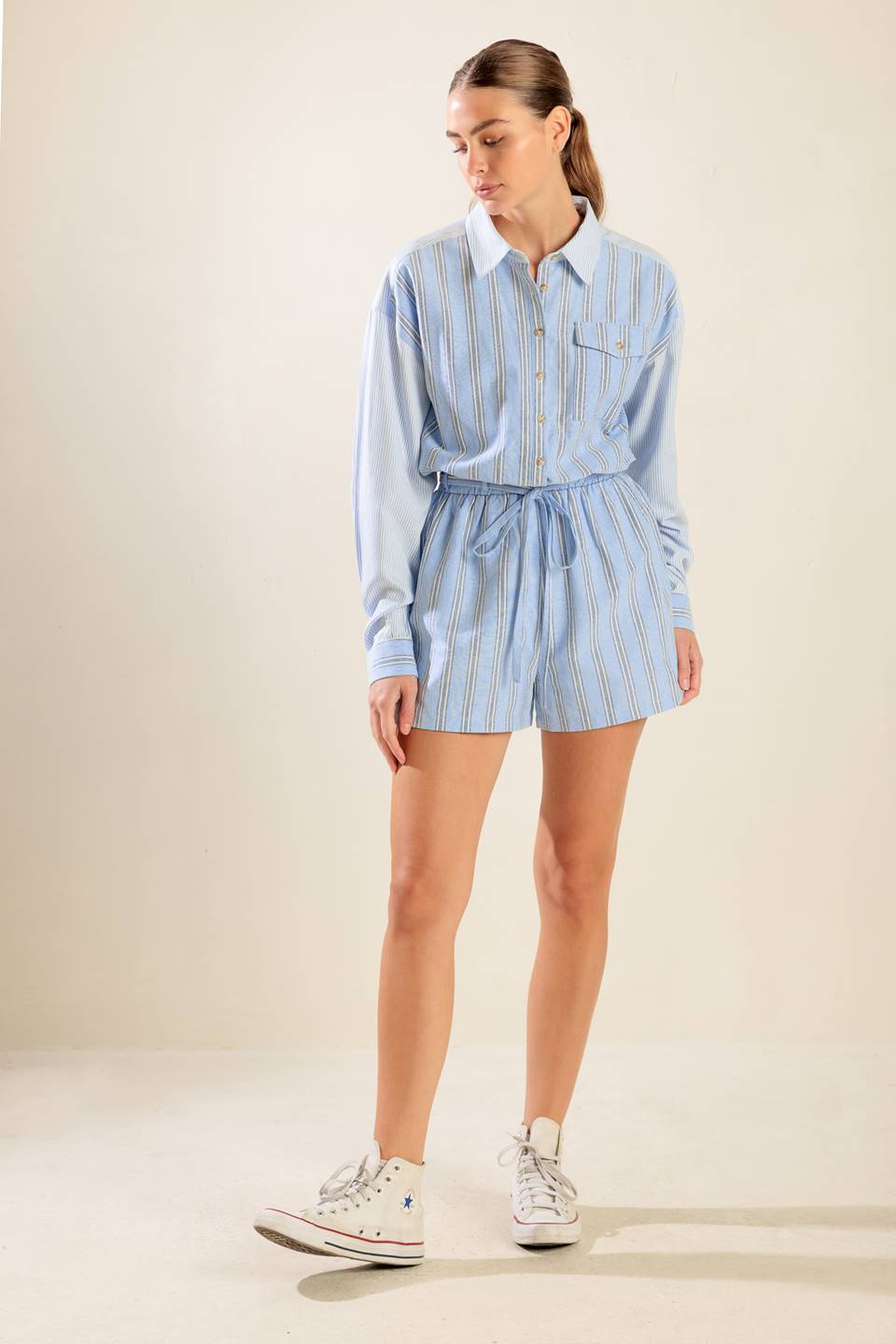 HOLD ME CLOSE WOVEN ROMPER Flying Tomato