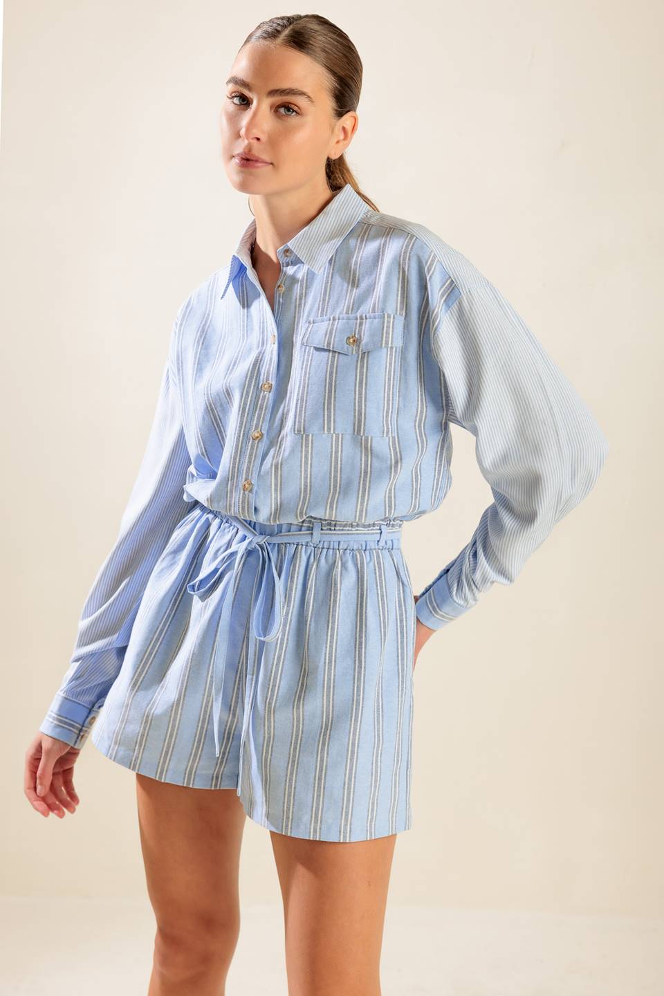 HOLD ME CLOSE WOVEN ROMPER Flying Tomato