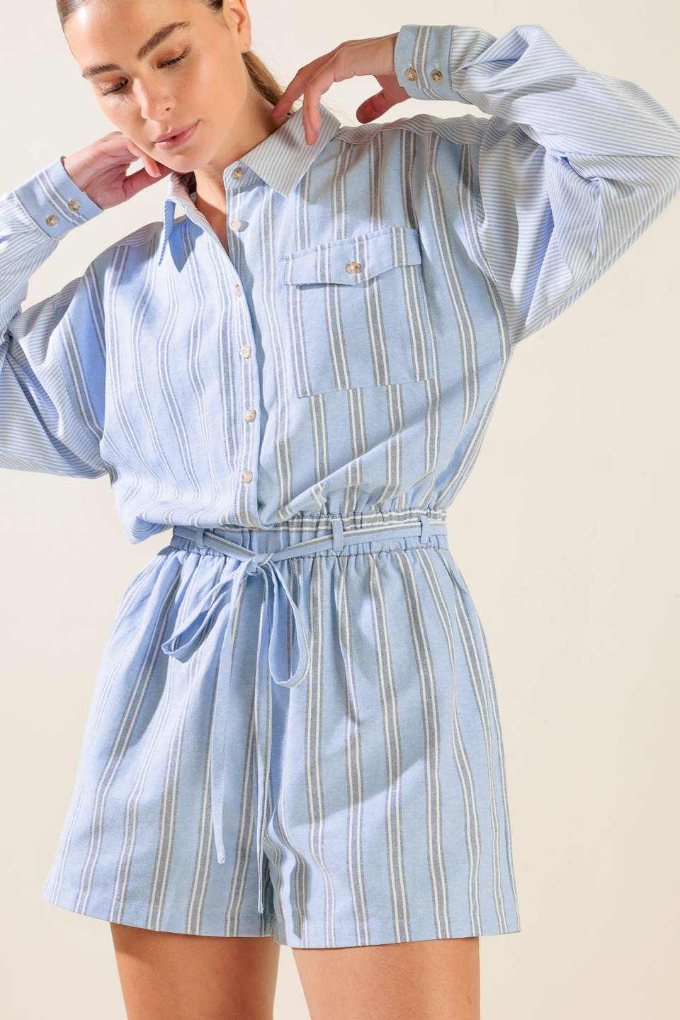 HOLD ME CLOSE WOVEN ROMPER Flying Tomato