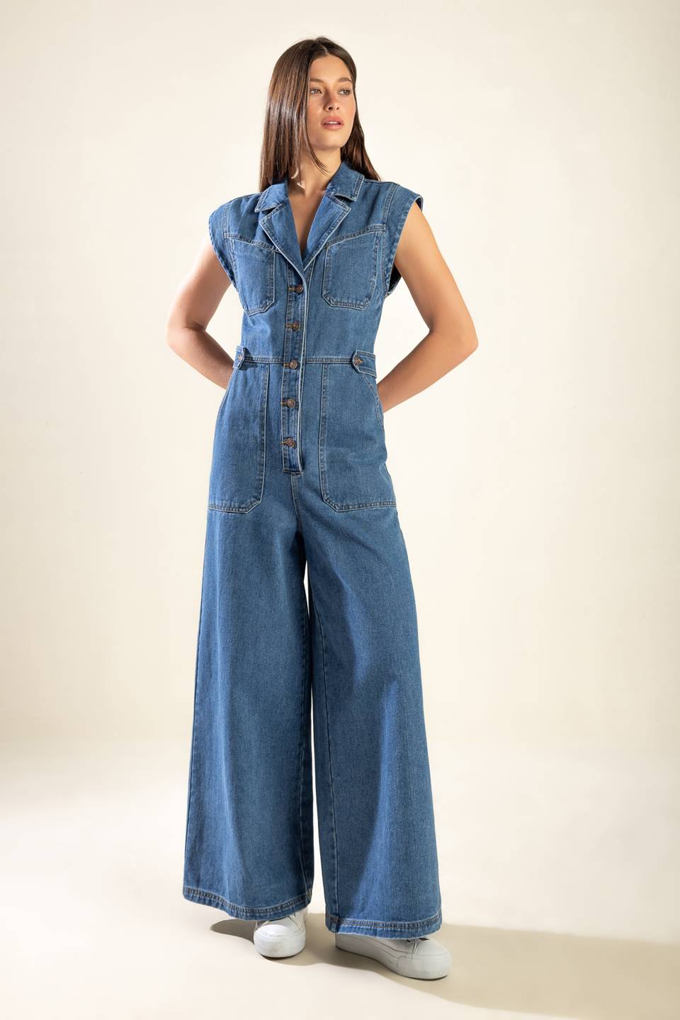 OVER YOU AGAIN DENIM JUMPSUIT Flying Tomato