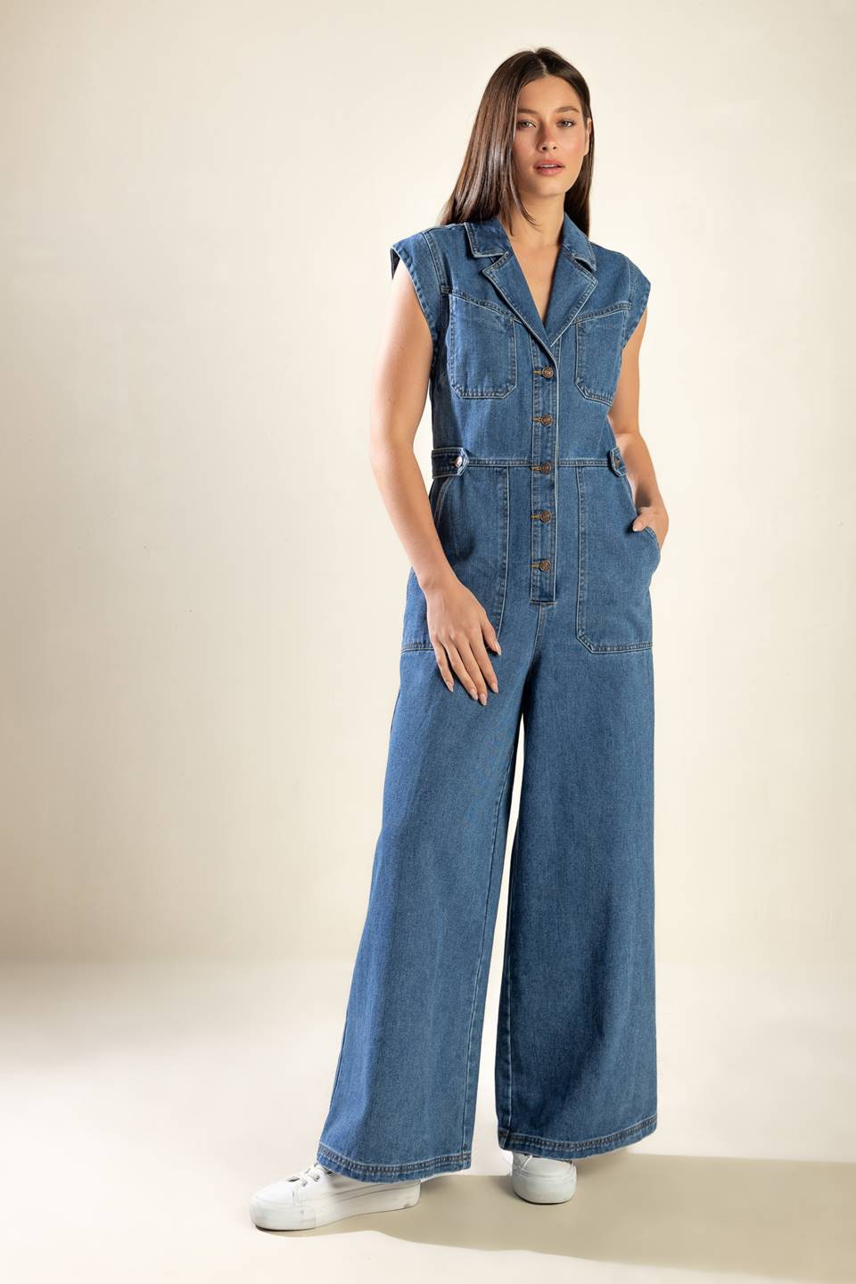 OVER YOU AGAIN DENIM JUMPSUIT Flying Tomato