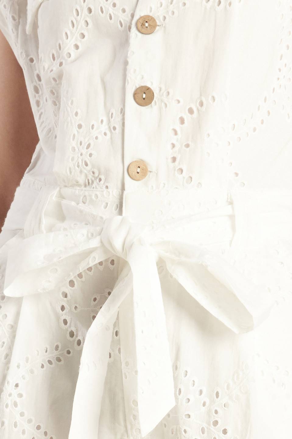 KNOW BETTER WOVEN EYELET JUMPSUIT Flying Tomato