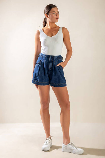 Spring Romance Denim Shorts for Effortless Style and Comfort