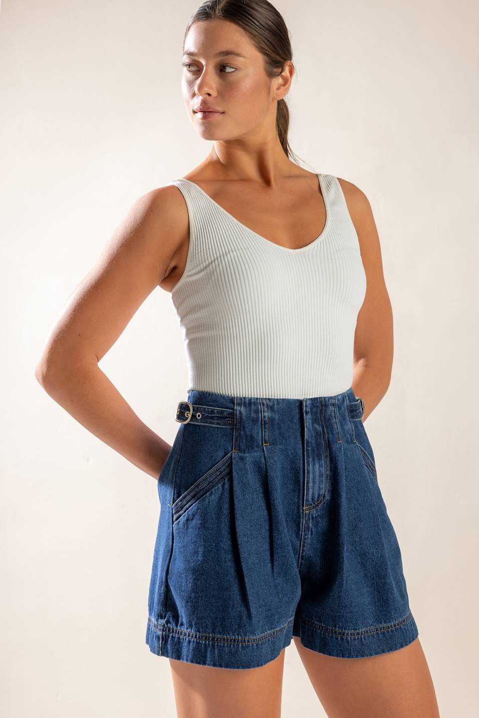 SPRING ROMANCE DENIM SHORTS Flying Tomato