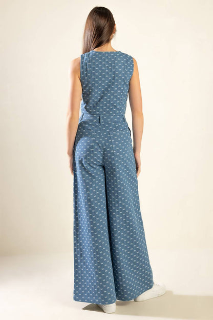 Mimosa Morning Woven Pants with Bow Embroidery Detail