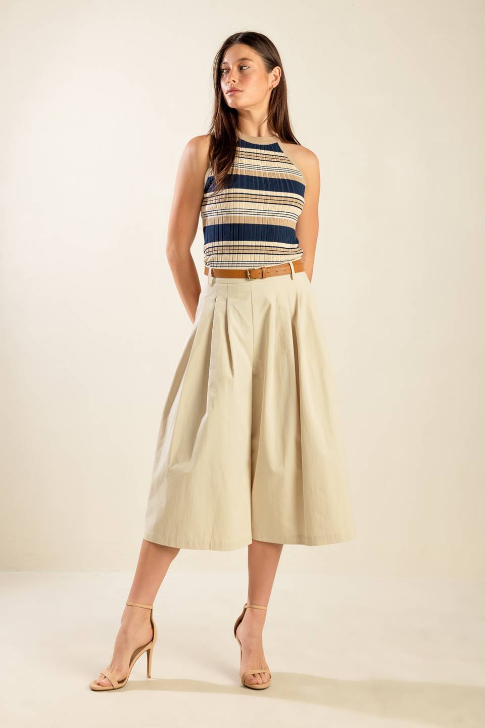 BREEZY TIDE WOVEN CULOTTE PANTS