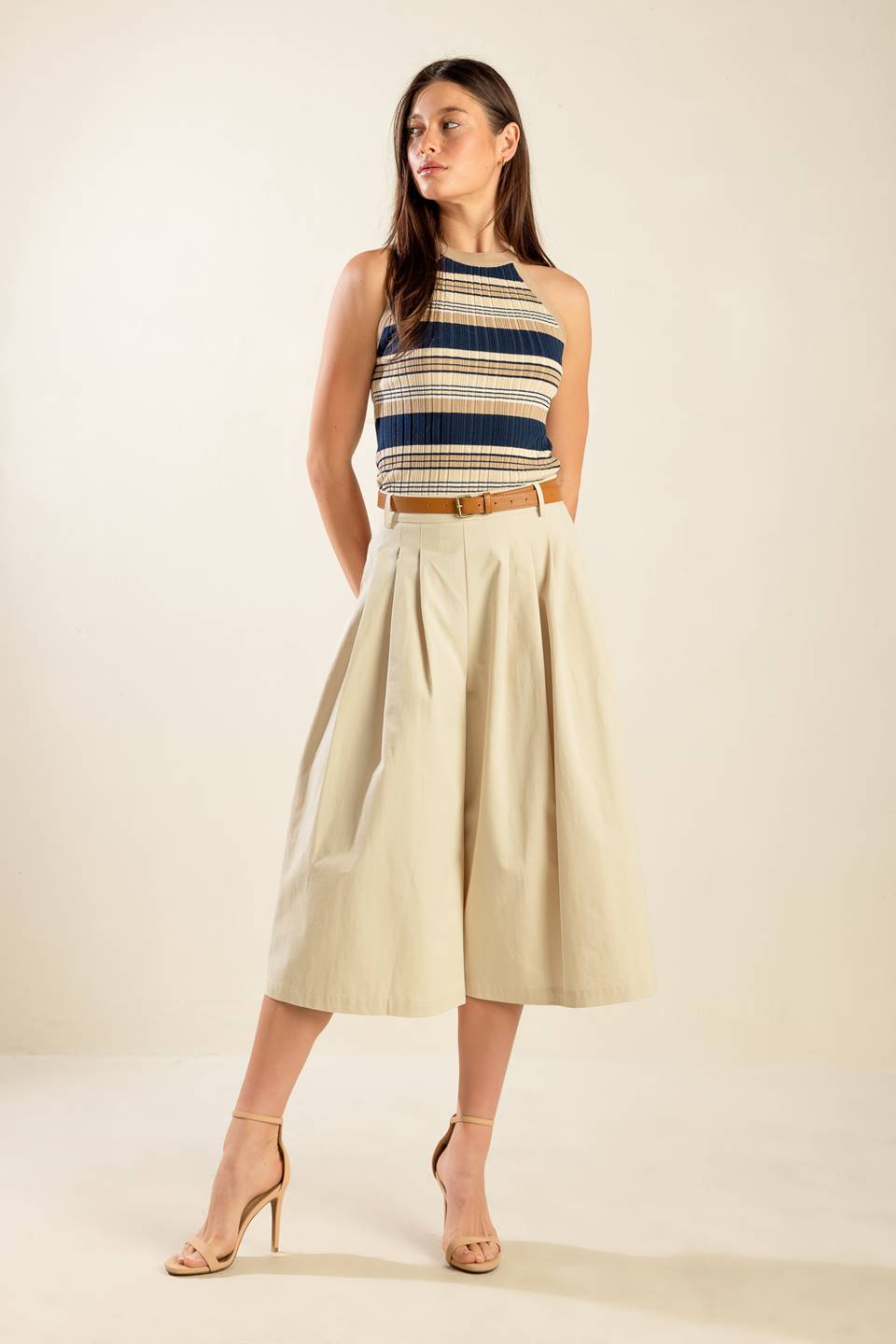 DRIFTING CURRENTS WOVEN CULOTTE PANTS Flying Tomato