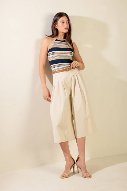 BREEZY TIDE WOVEN CULOTTE PANTS