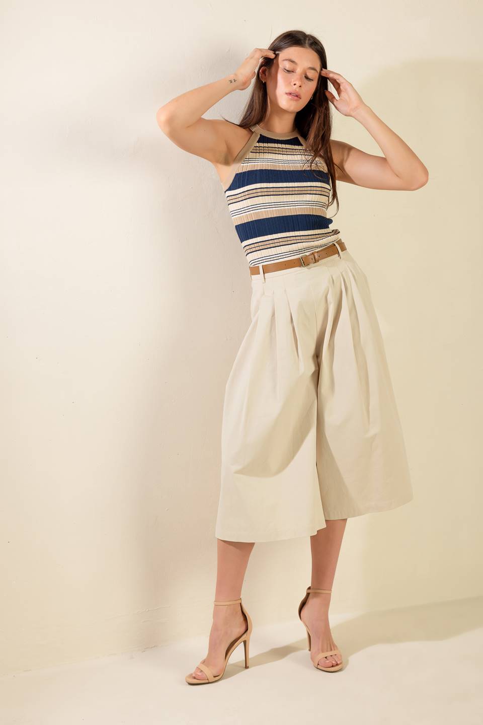 DRIFTING CURRENTS WOVEN CULOTTE PANTS Flying Tomato