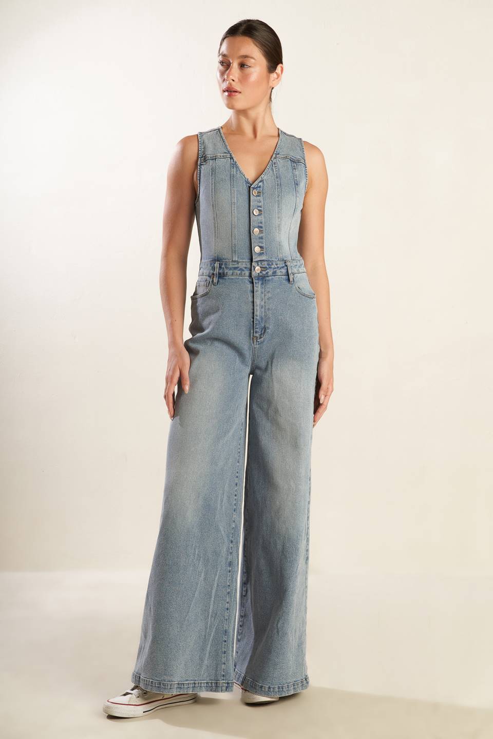 WALK WITH ME DENIM JUMPSUIT Flying Tomato