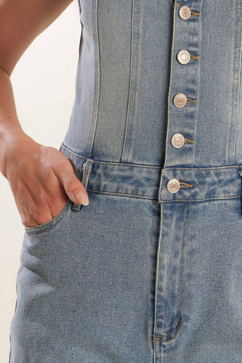 WALK WITH ME DENIM JUMPSUIT Flying Tomato