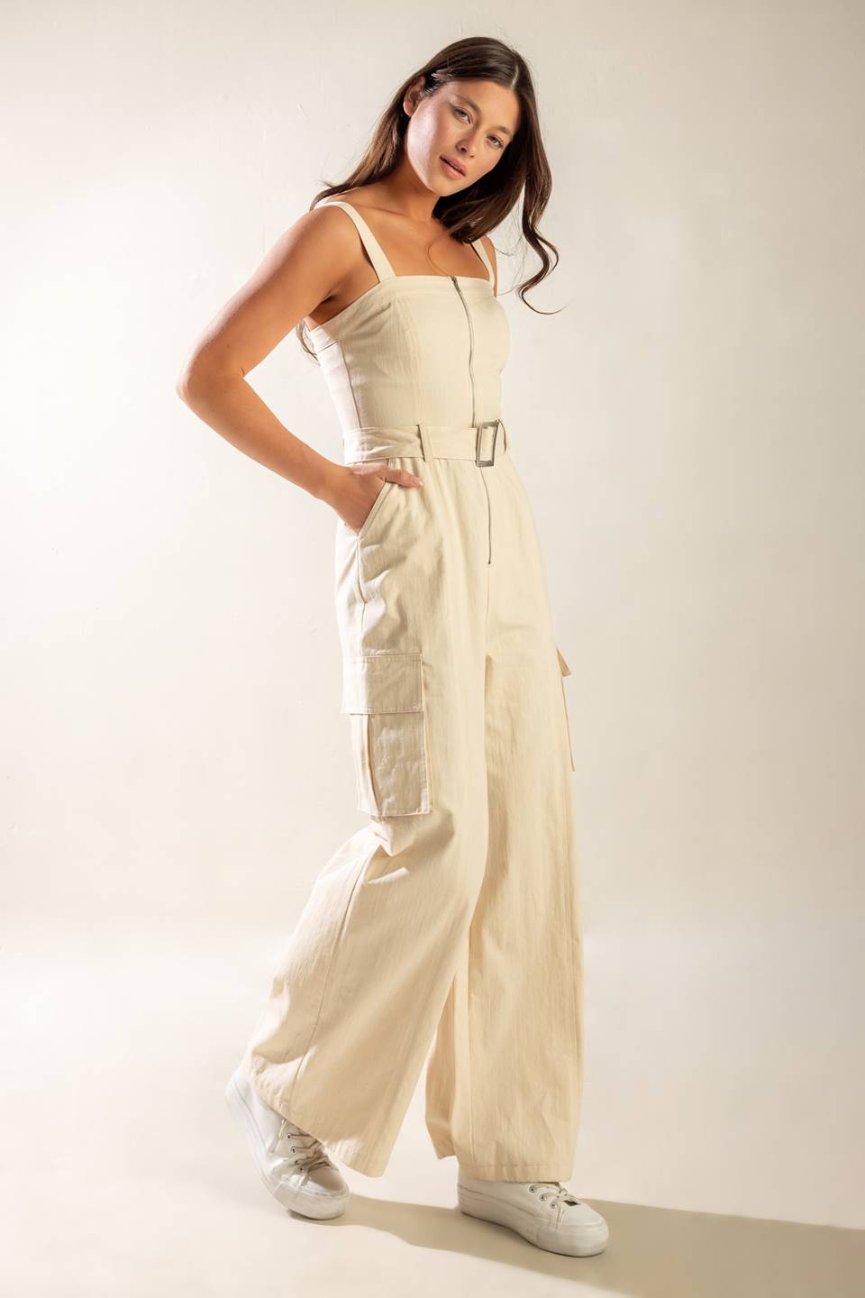 LOVE SOMEBODY WOVEN JUMPSUIT Flying Tomato