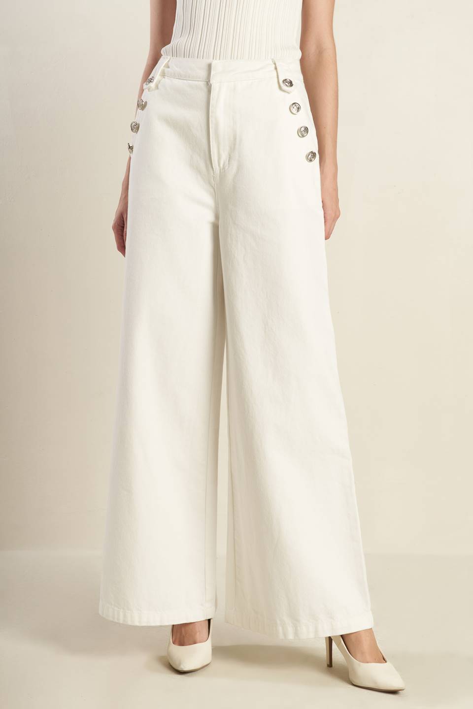 SOFT TONE WIDE-LEG PANTS