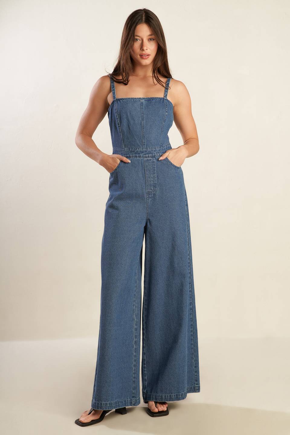 CLEAN GIRL DENIM JUMPSUIT Flying Tomato