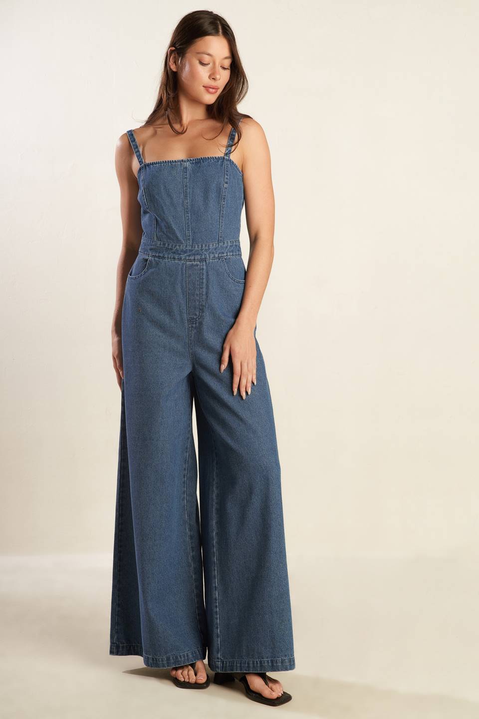 CLEAN GIRL DENIM JUMPSUIT Flying Tomato
