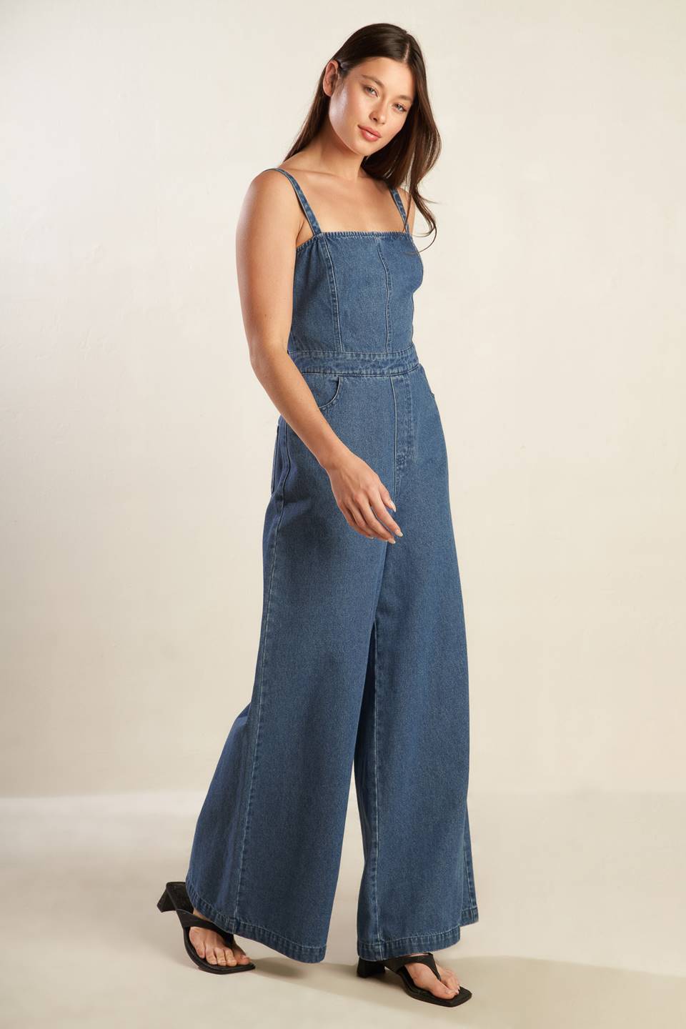 CLEAN GIRL DENIM JUMPSUIT Flying Tomato