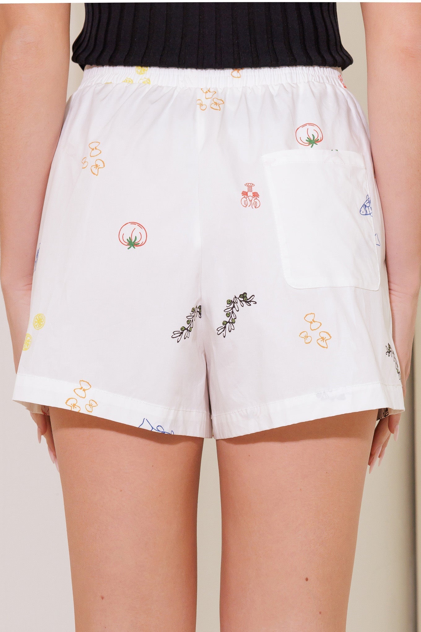 AFTER HOURS WHITE WOVEN SHORTS Flying Tomato