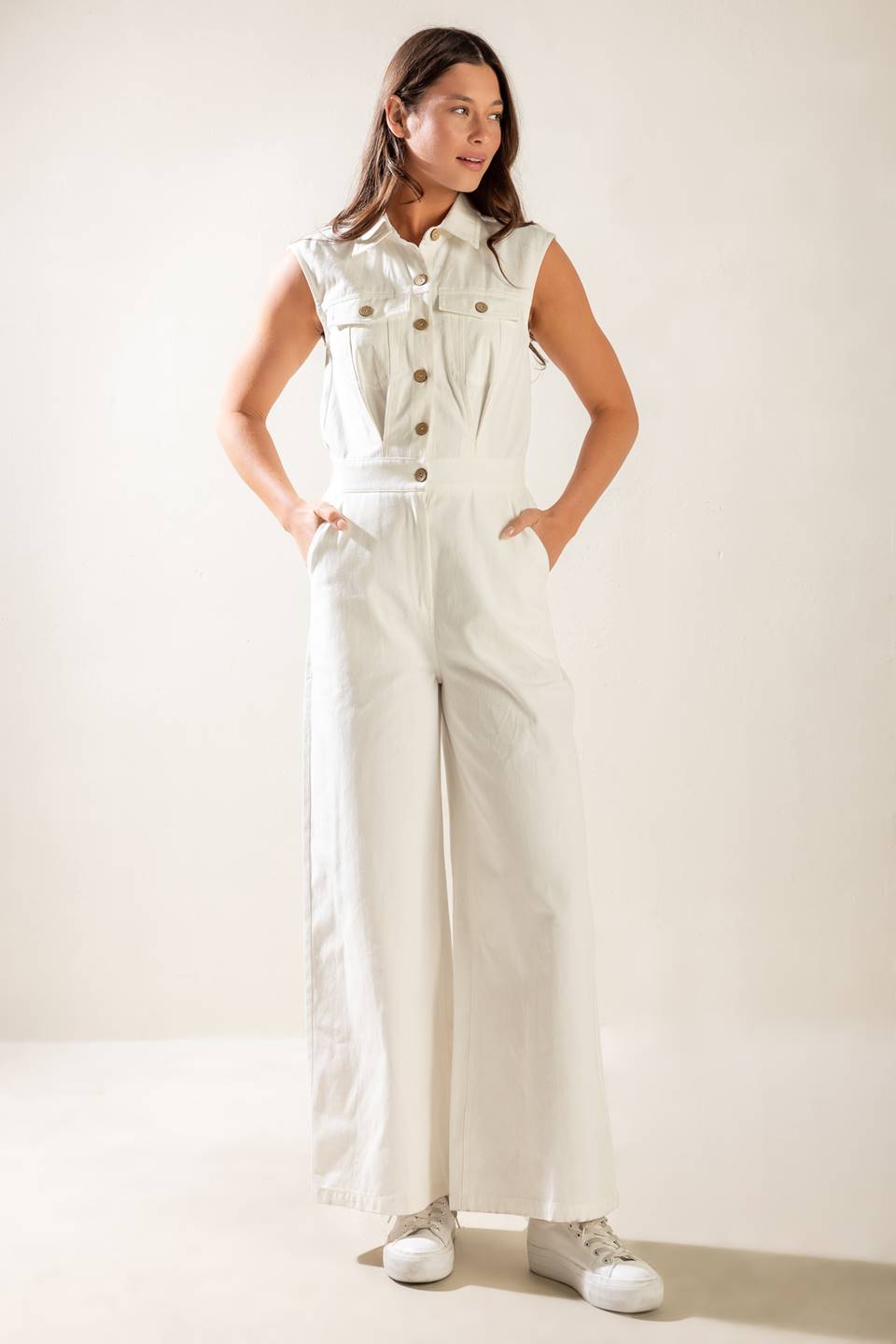 THE ART OF HAPPINESS WOVEN JUMPSUIT