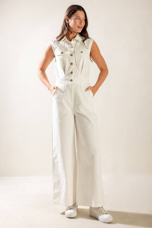 THE ART OF HAPPINESS WOVEN JUMPSUIT Flying Tomato